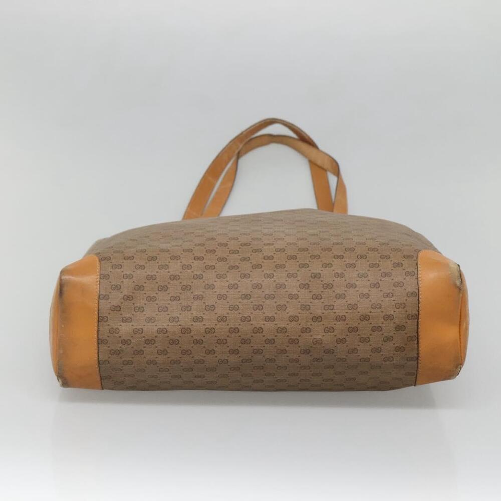GUCCI Micro GG Canvas Tote Bag Pvc Beige Gold 002 123 002 123 - Picture 10 of 16